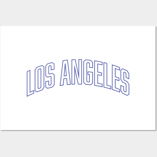 Los Angeles Blue Outline Posters and Art
